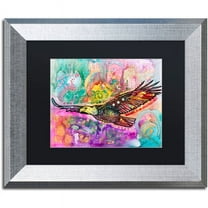 Trademark Fine Art "Eagle" Canvas Art by Dean Russo, Black Matte, Silver Frame