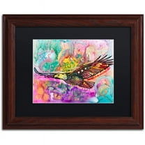 Trademark Fine Art "Eagle" Canvas Art by Dean Russo, Black Matte, Wood Frame