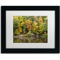 Trademark Fine Art "Early Fall" Canvas Art by Kurt Shaffer, White Matte, Black Frame