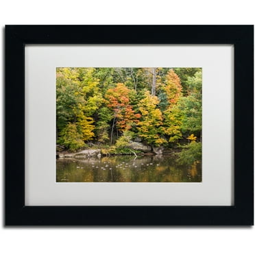 Trademark Fine Art "Early Fall" Canvas Art by Kurt Shaffer, White Matte, Black Frame