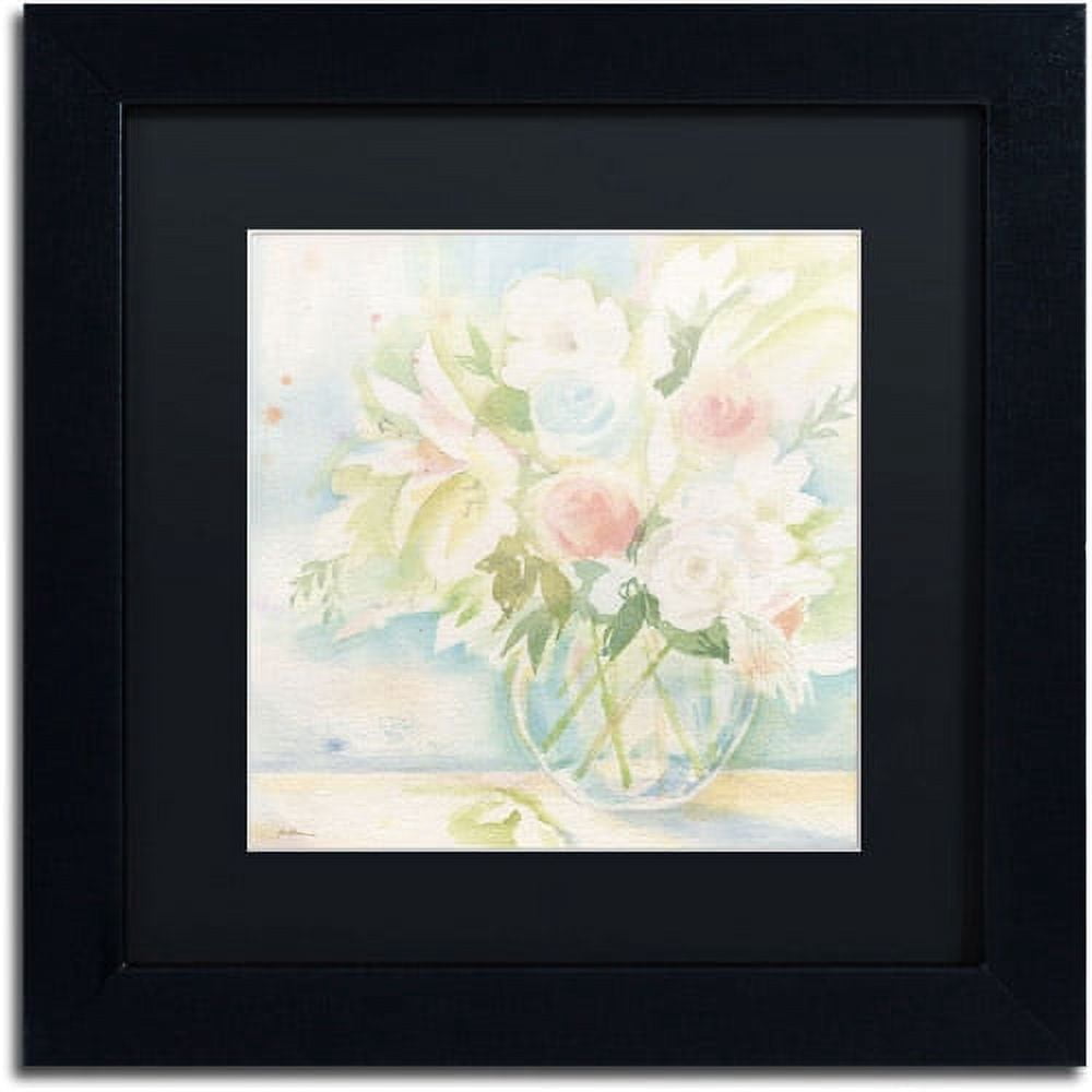 Trademark Fine Art "Early June Bouquet" Canvas Art by Sheila Golden, Black Matte, Black Frame