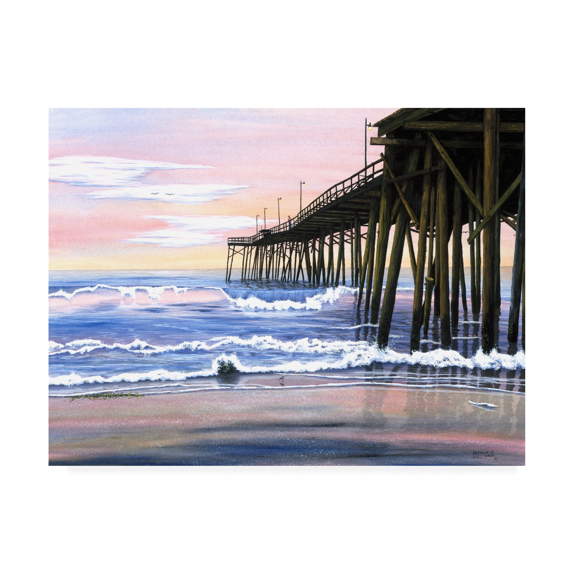 Trademark Fine Art 'Early Morning Pier' Canvas Art by Patrick Sullivan