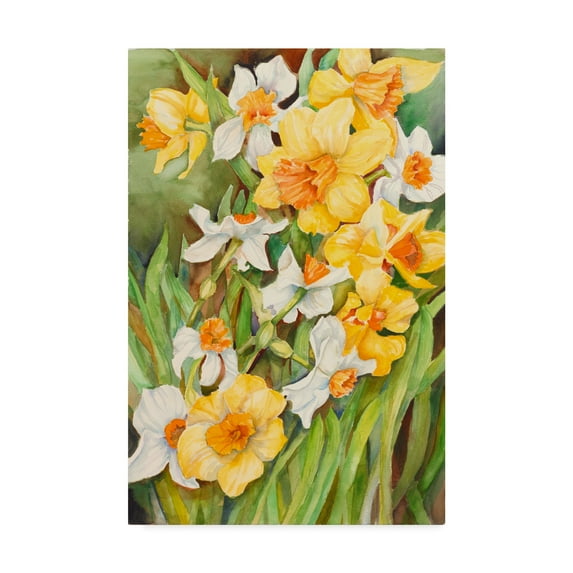 Trademark Fine Art 'Early Spring Flowers' Canvas Art by Joanne Porter
