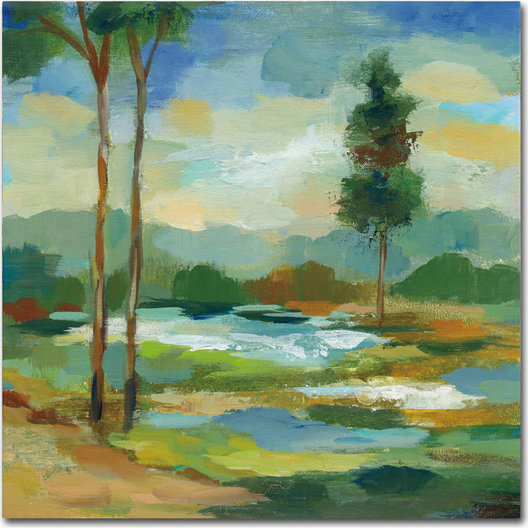 Trademark Fine Art "Early Spring Landscape I" Canvas Art by Silvia Vassileva