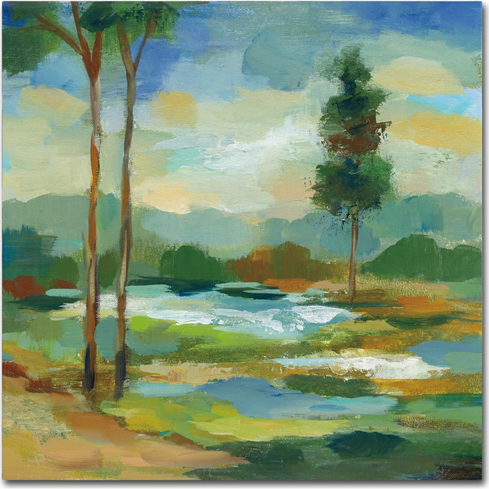 Trademark Fine Art "Early Spring Landscape I" Canvas Art by Silvia Vassileva