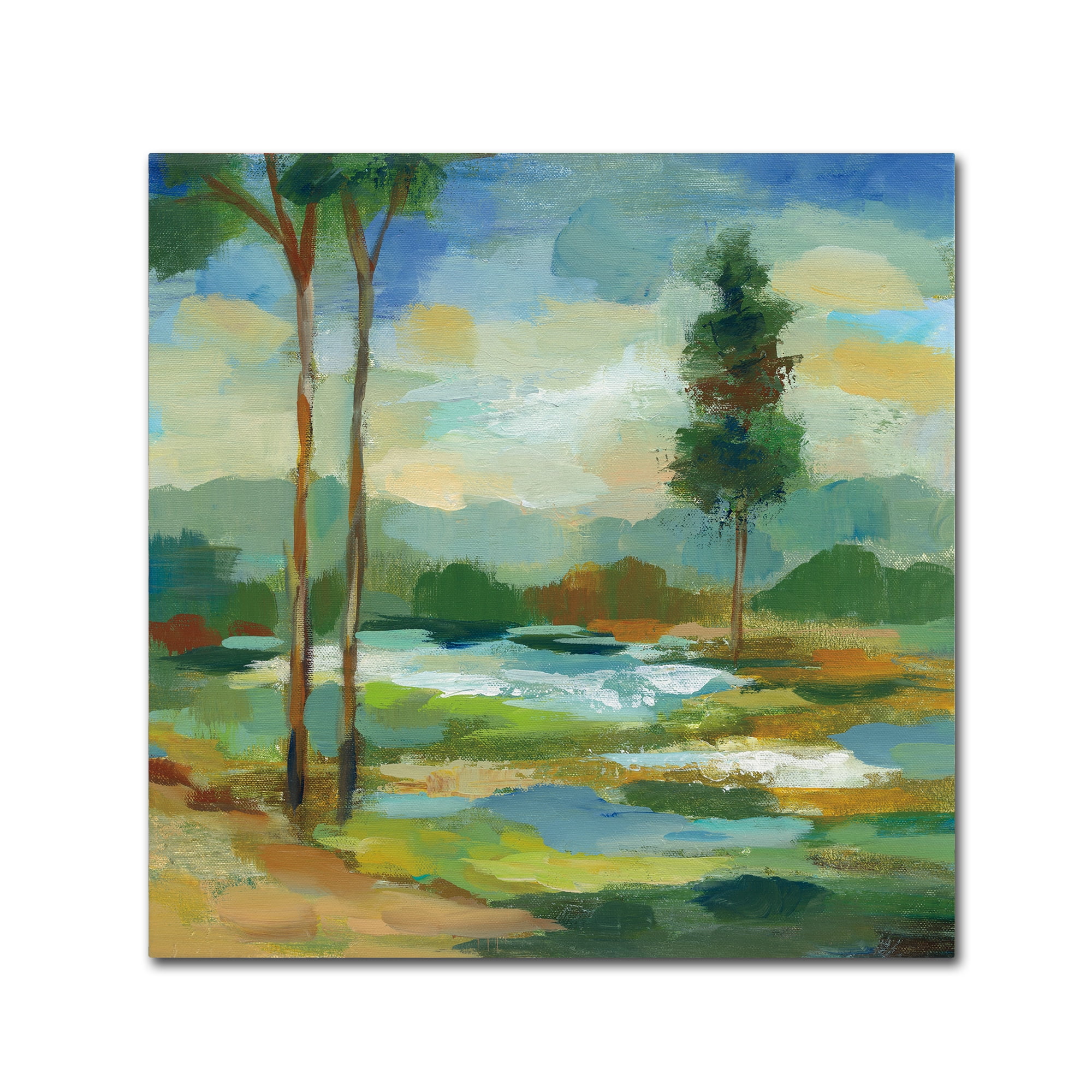 Trademark Fine Art "Early Spring Landscape I" Canvas Art by Silvia Vassileva