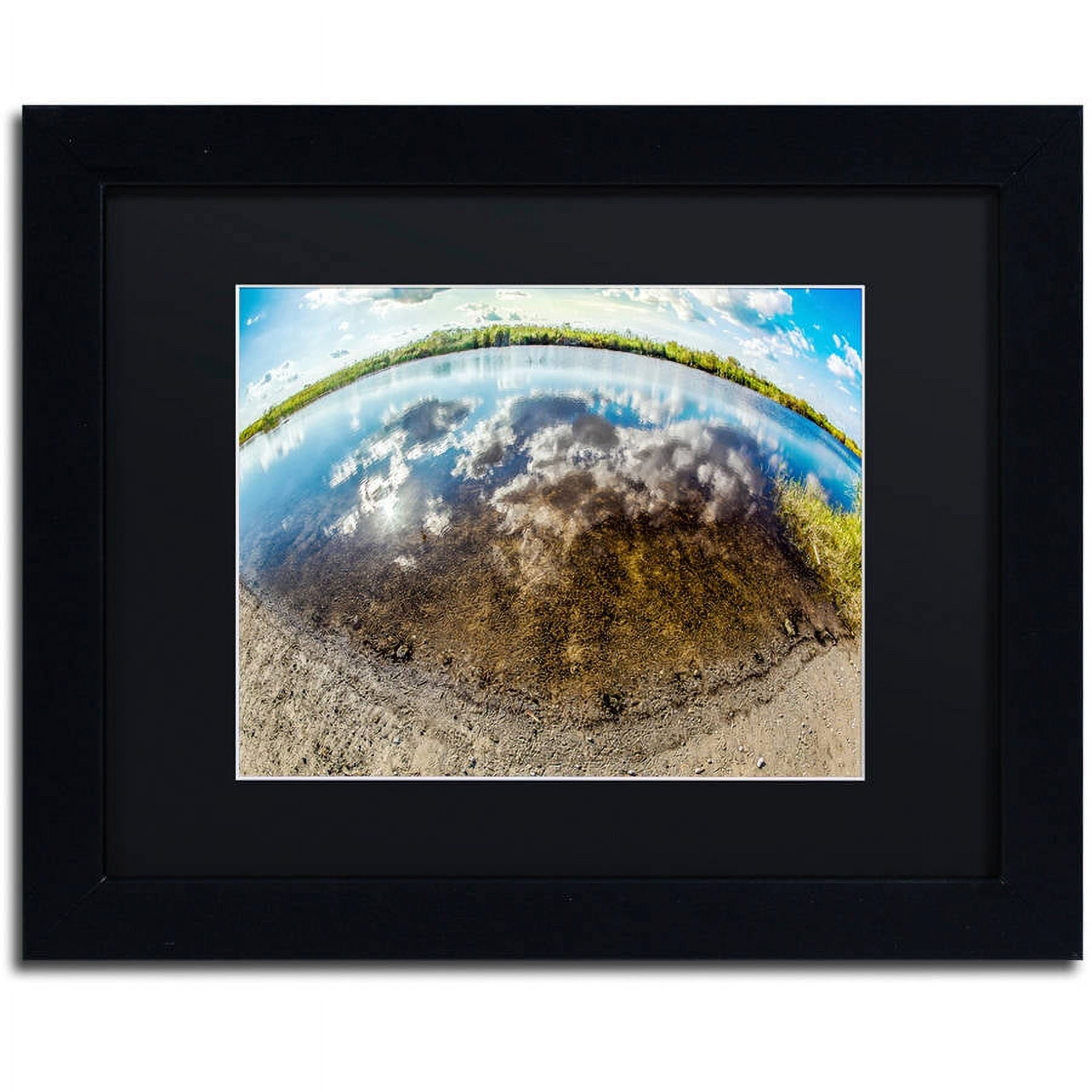 Trademark Fine Art "Earth Eyeball" Canvas Art by Yale Gurney, Black Matte, Black Frame