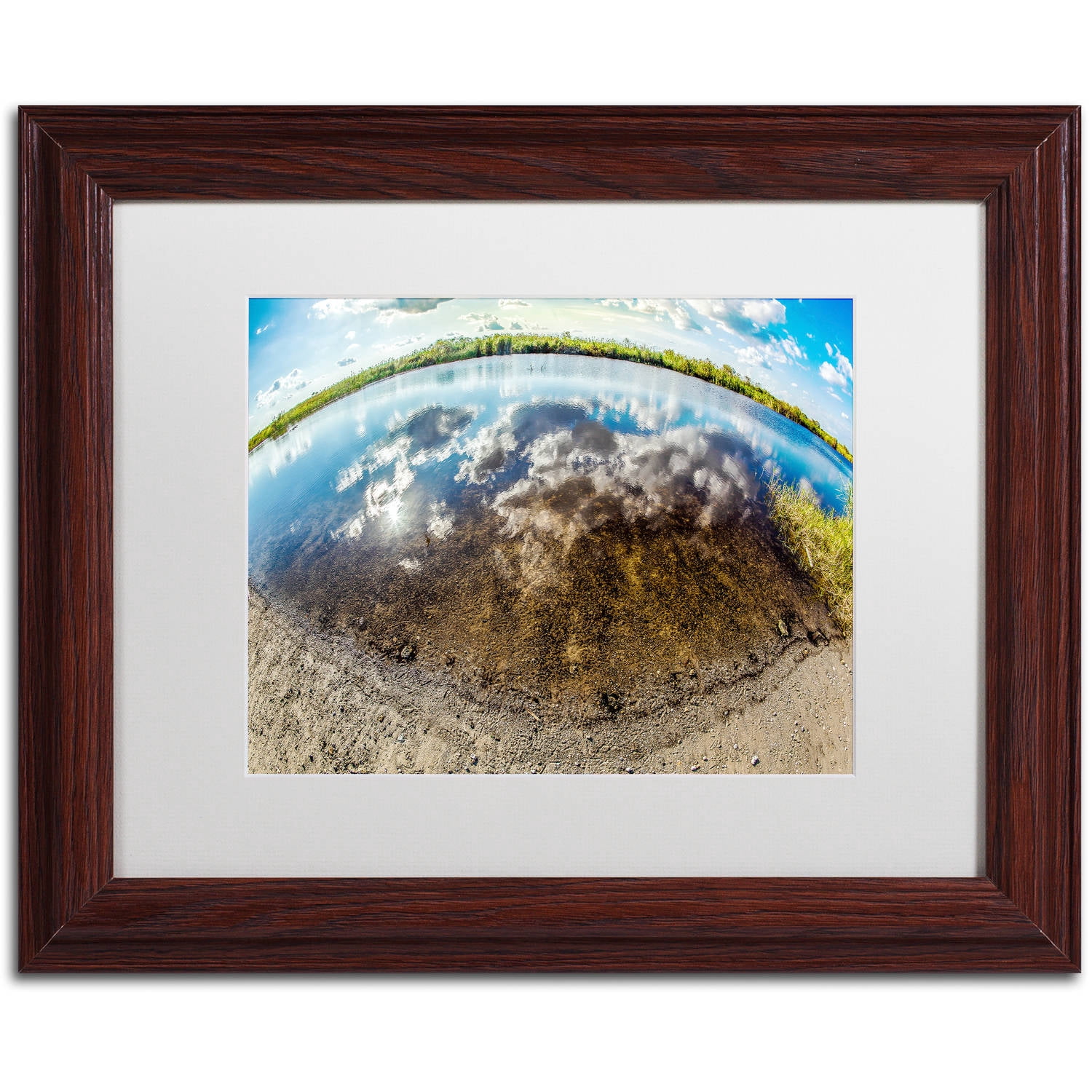 Trademark Fine Art "Earth Eyeball" Canvas Art by Yale Gurney, White Matte, Wood Frame