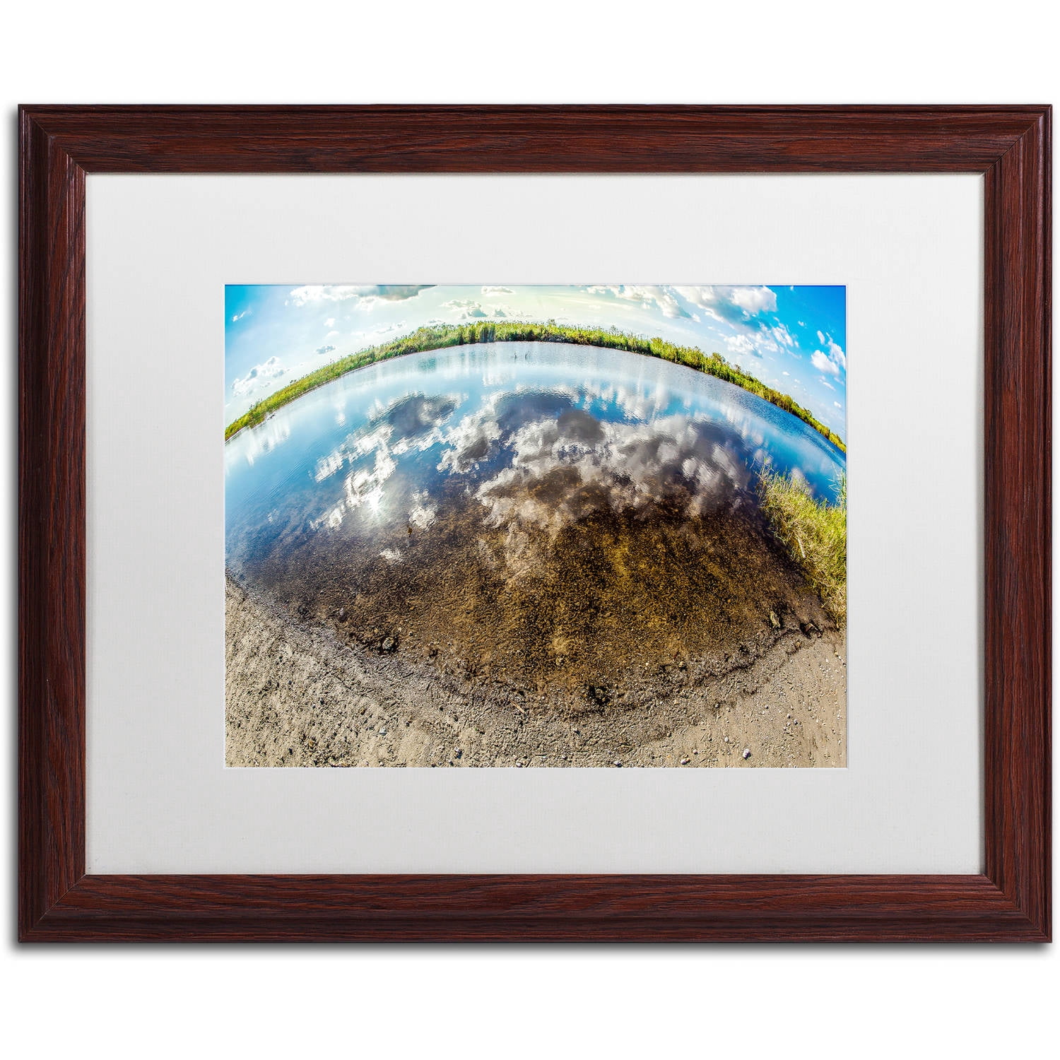 Trademark Fine Art "Earth Eyeball" Canvas Art by Yale Gurney, White Matte, Wood Frame