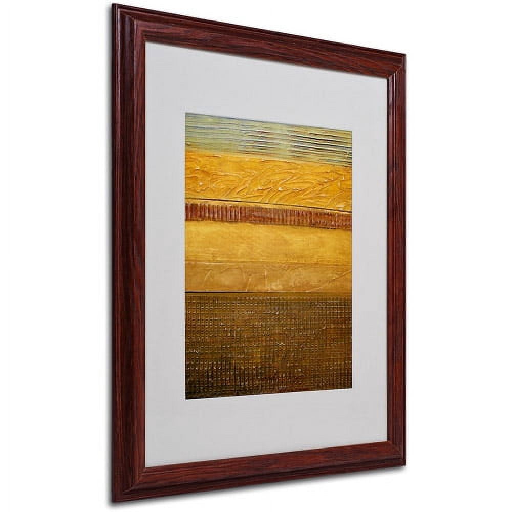 Trademark Fine Art 'Earth Layers Abstract' Matted Framed Art by Michelle Calkins