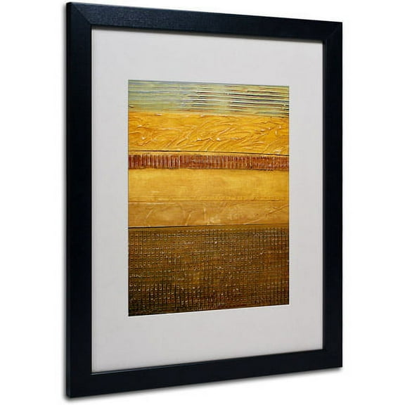 Trademark Fine Art 'Earth Layers Abstract' Matted Framed Art by Michelle Calkins