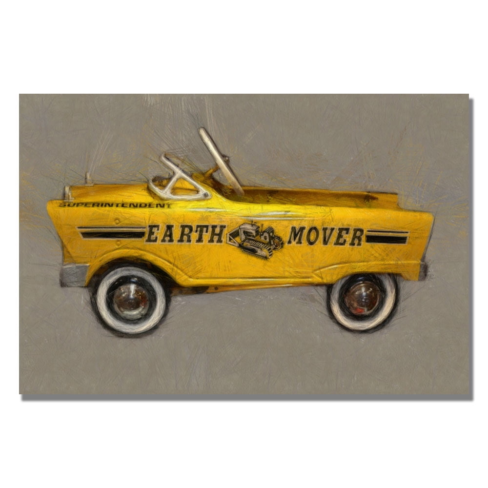 Trademark Fine Art "Earth Mover Pedal Car" Canvas Art by Michelle Calkins