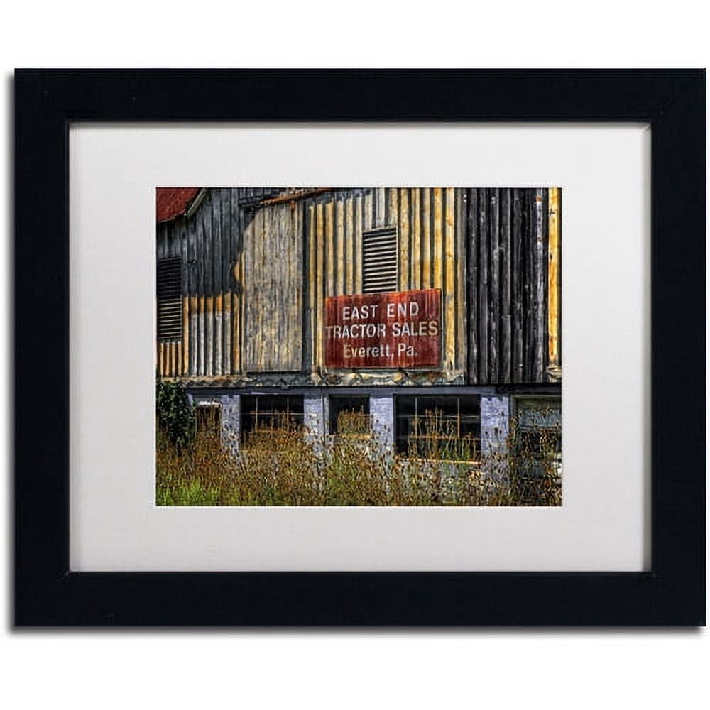 Trademark Fine Art "East End Tractor Sales" Canvas Art by Lois Bryan, White Mat, Black Frame