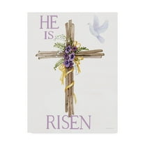 Trademark Fine Art 'Easter Blessing Saying III with Cross' Canvas Art by Kathleen Parr McKenna