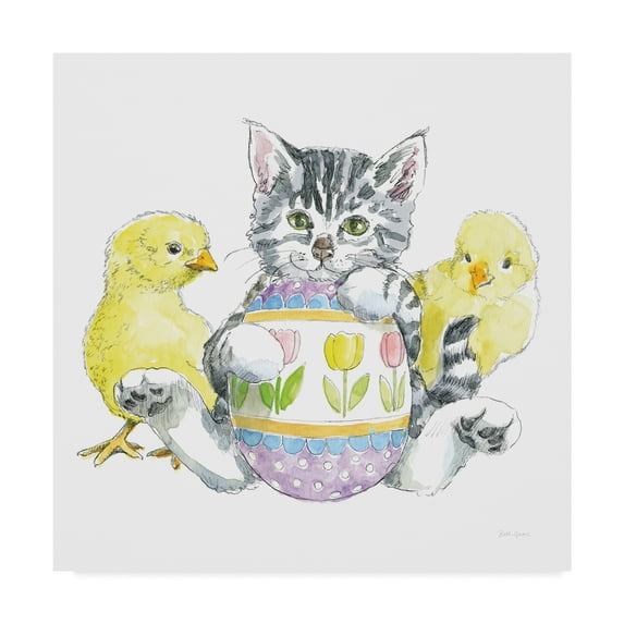 Trademark Fine Art 'Easter Kitties IV' Canvas Art by Beth Grove