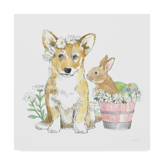 Trademark Fine Art 'Easter Pups I' Canvas Art by Beth Grove