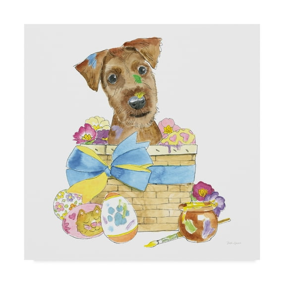 Trademark Fine Art 'Easter Pups III' Canvas Art by Beth Grove