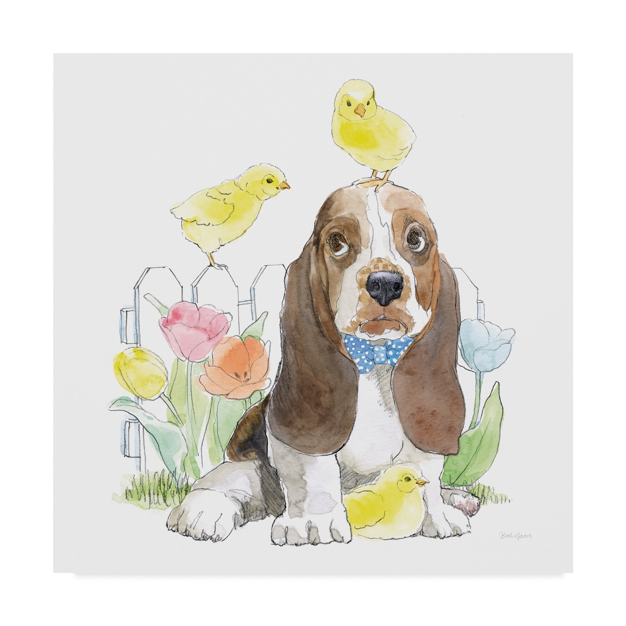 Trademark Fine Art 'Easter Pups V' Canvas Art by Beth Grove