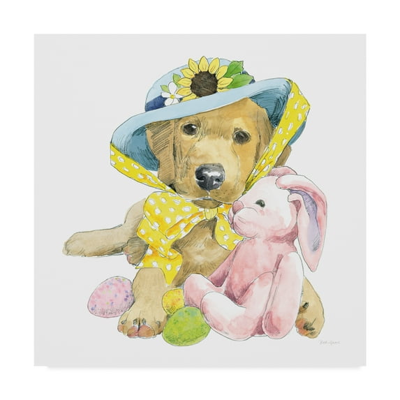 Trademark Fine Art 'Easter Pups VI' Canvas Art by Beth Grove