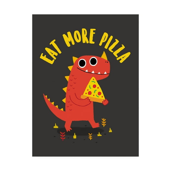 Trademark Fine Art 'Eat More Pizza' Canvas Art by Michael Buxton