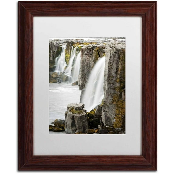 Trademark Fine Art 'Echoes in Stone' Canvas Art by Philippe Sainte-Laudy, White Matte, Wood Frame