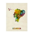 thumbnail image 1 of Trademark Fine Art Michael Tompsett Ecuador Watercolor Map Canvas Wall Art - 24x32, 1 of 4