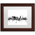 thumbnail image 1 of Trademark Fine Art "Edinburgh Scotland Skyline B&W" Canvas Art by Michael Tompsett, White Matte, Wood Frame, 1 of 1