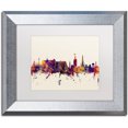 thumbnail image 1 of Trademark Fine Art "Edinburgh Scotland Skyline" Canvas Art by Michael Tompsett, White Matte, Silver Frame, 1 of 1