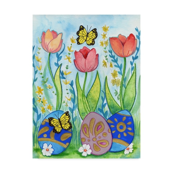 Trademark Fine Art 'Egg Hunt' Canvas Art by Valarie Wade