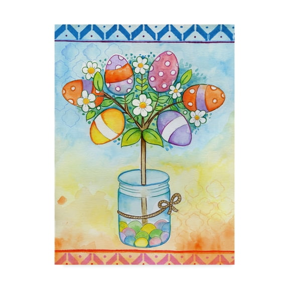 Trademark Fine Art 'Egg Tree' Canvas Art by Valarie Wade