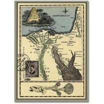 Trademark Fine Art Nick Bantock Egypt Map Canvas Wall Art - 14x19