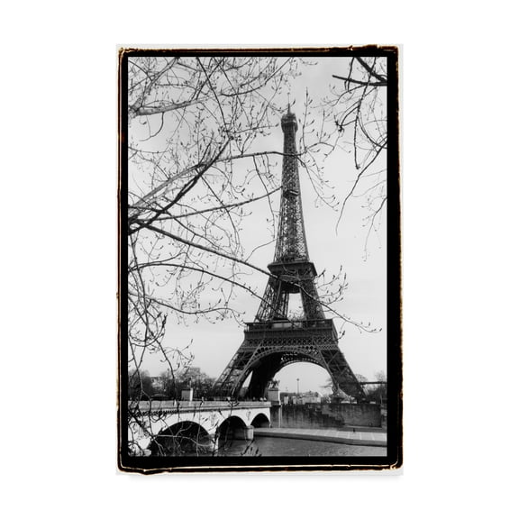 Trademark Fine Art 'Eiffel Tower Along The Seine River' Canvas Art by Laura DeNardo