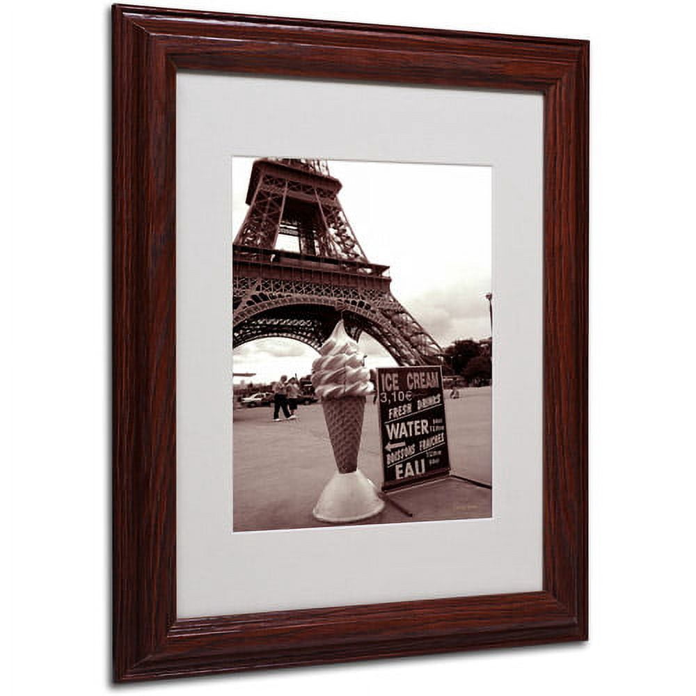 Trademark Fine Art 'Eiffel Tower Ice Cream Cone 2' Matted Framed Art by Kathy Yates