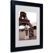 Trademark Fine Art 'Eiffel Tower Ice Cream Cone 2' Matted Framed Art by Kathy Yates