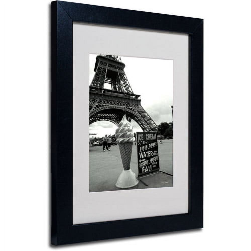 Trademark Fine Art 'Eiffel Tower Ice Cream Cone' Matted Framed Art by Kathy Yates