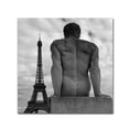 thumbnail image 1 of Trademark Fine Art "Eiffel and Man" Canvas Art by Moises Levy, 1 of 4