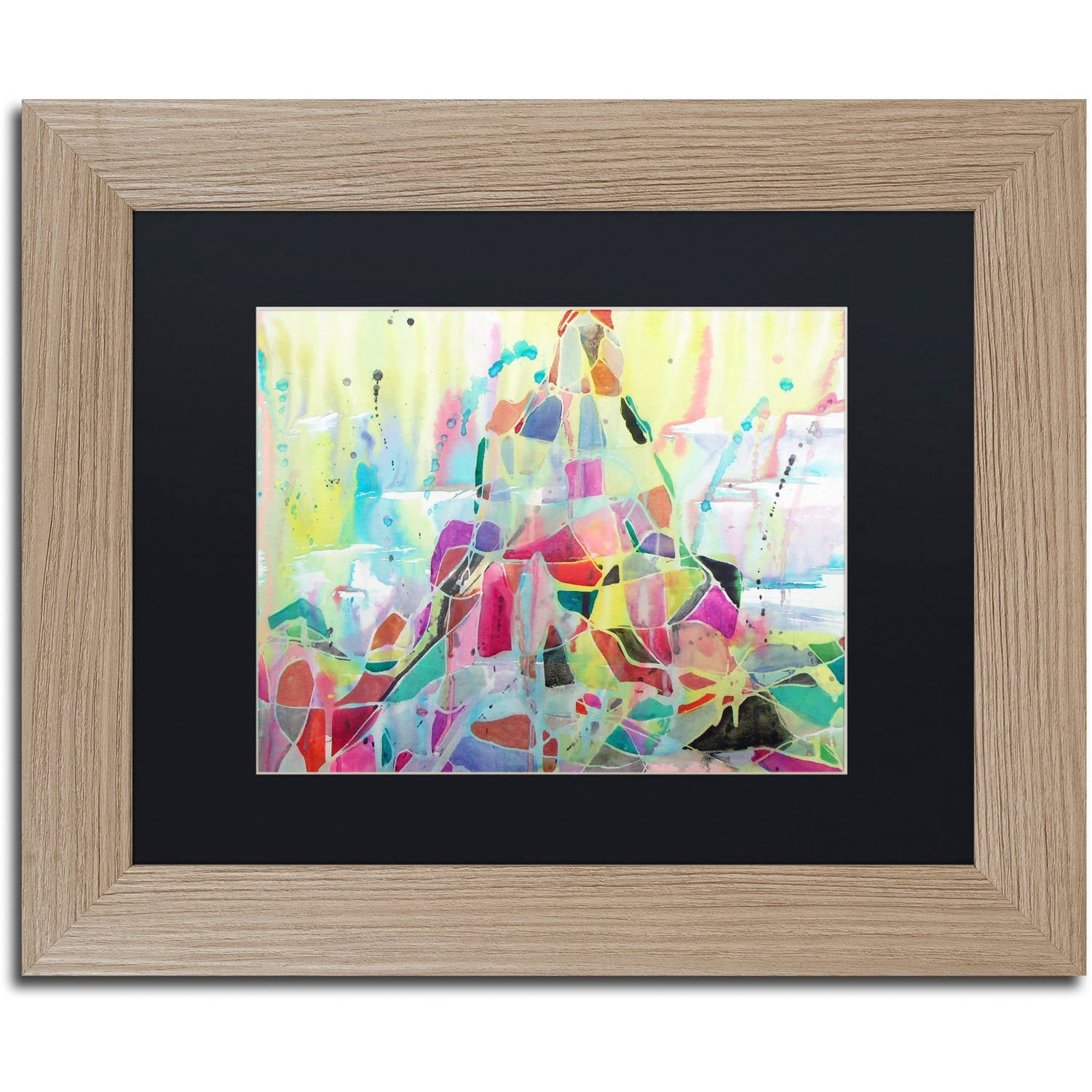 Trademark Fine Art "Eiger" Canvas Art by Lauren Moss Black Matte, Birch Frame