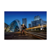 Trademark Fine Art 'Eindhoven Nighttime Cityscape' Canvas Art by István Nagy