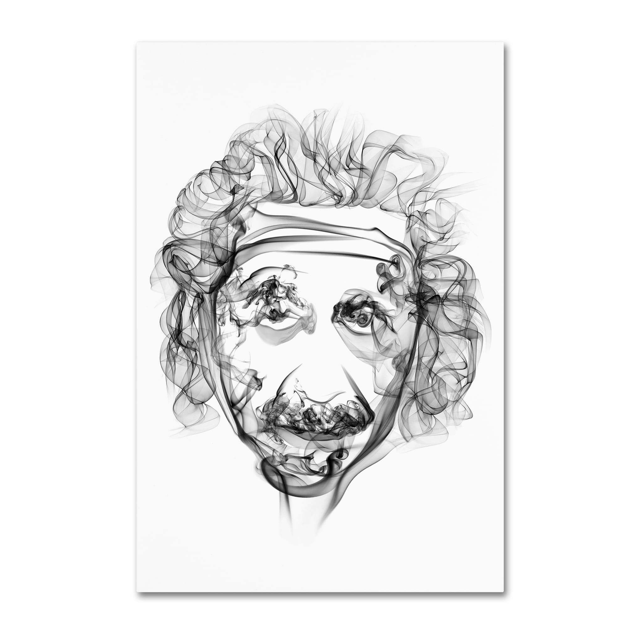 Octavian Mielu Black Smoke Portrait Canvas Art