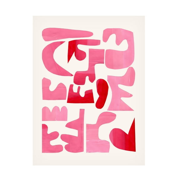 Trademark Fine Art Ejaaz Haniff A Pink Puzzle Canvas Wall Art