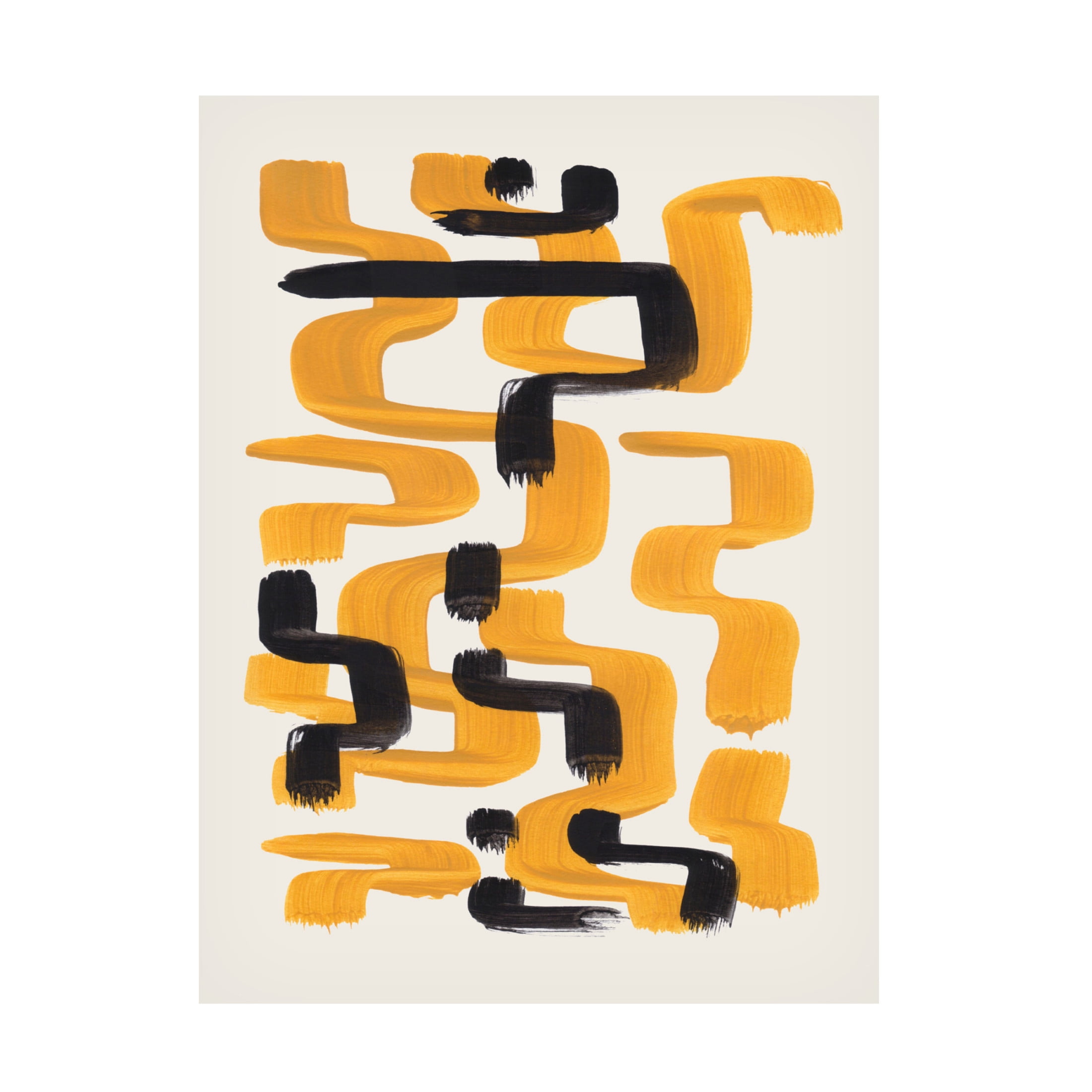 Trademark Fine Art Ejaaz Haniff Mustard Wiggle Canvas Wall Art