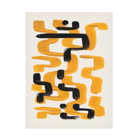 Trademark Fine Art Ejaaz Haniff Mustard Wiggle Canvas Wall Art