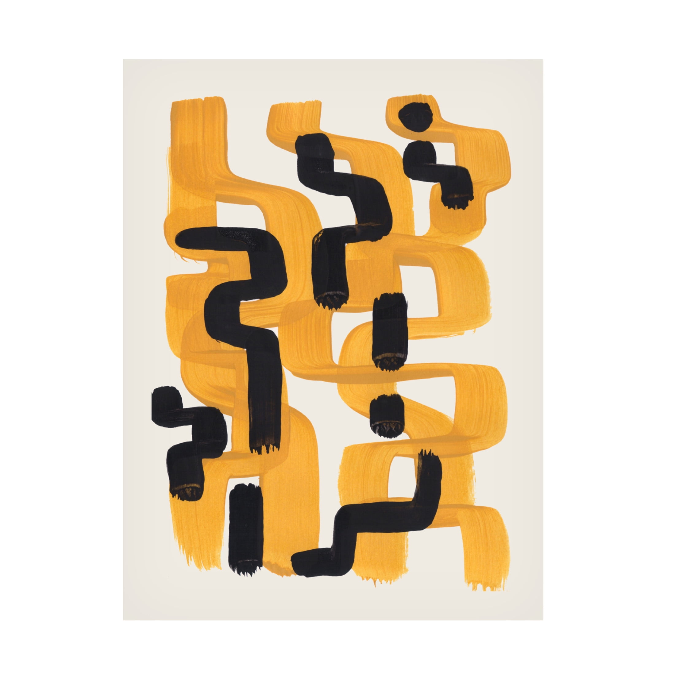 Trademark Fine Art Ejaaz Haniff  Mustard Wiggle No2 Canvas Wall Art