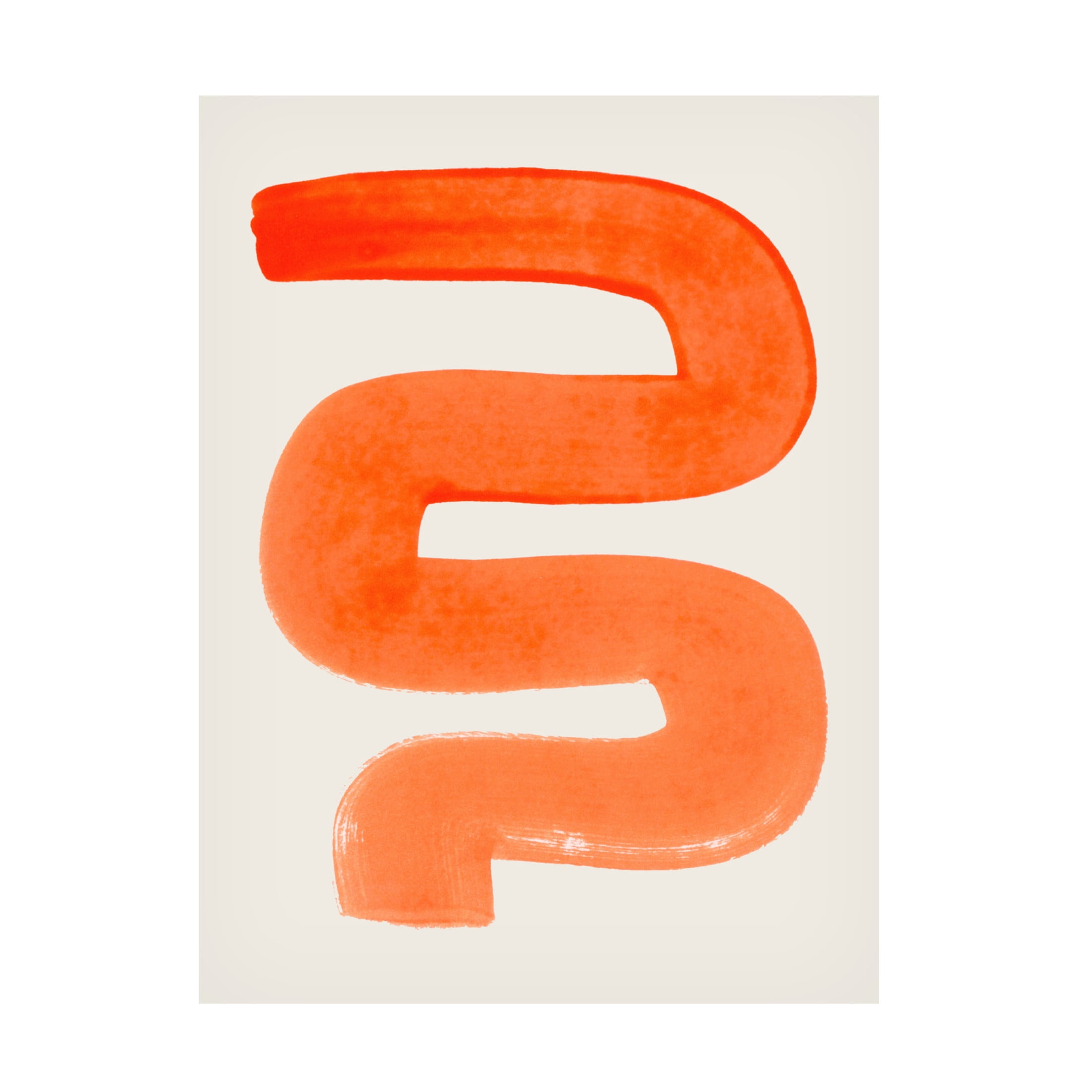 Trademark Fine Art Ejaaz Haniff Orange Wiggle Canvas Wall Art