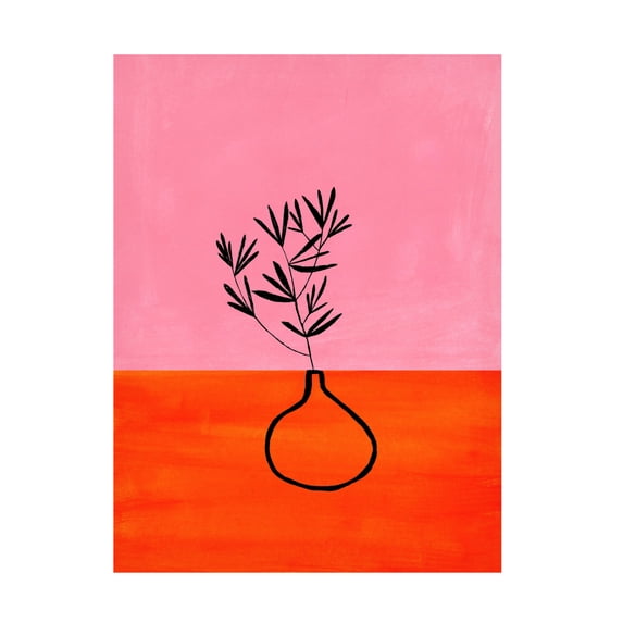 Trademark Fine Art Ejaaz Haniff Pink Mango Vase Canvas Wall Art