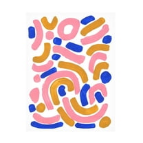 Trademark Fine Art Ejaaz Haniff Pink Wiggle Canvas Wall Art