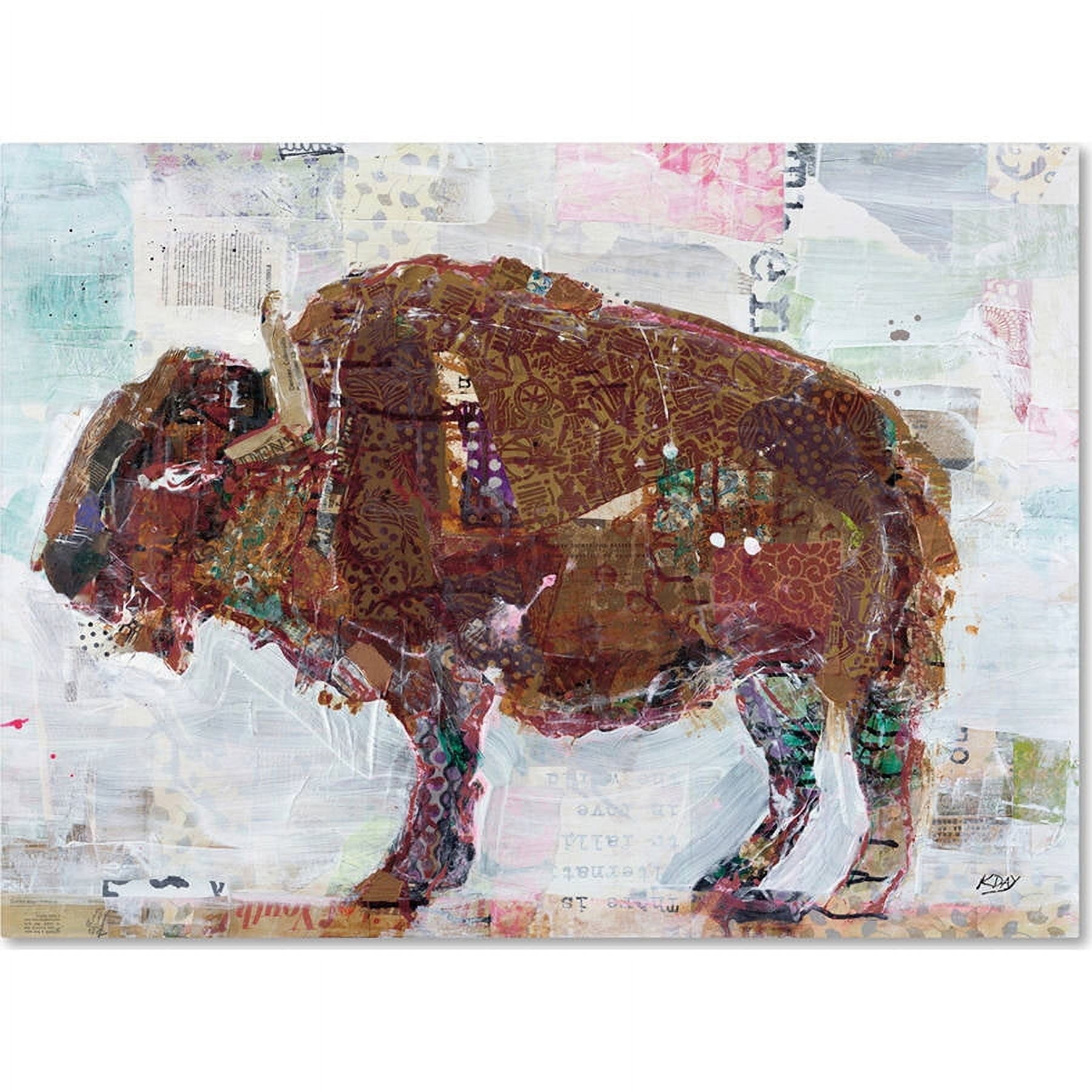 Trademark Fine Art "El Buffalo Brown Crop" Canvas Art by Kellie Day