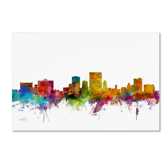 Trademark Fine Art "El Paso Texas Skyline" Canvas Art by Michael Tompsett
