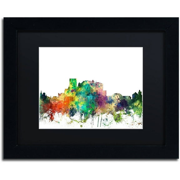 Trademark Fine Art "El Paso Texas Skyline SP" Canvas Art by Marlene Watson, Black Matte, Black Frame