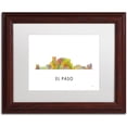 thumbnail image 1 of Trademark Fine Art 'El Paso Texas Skyline WB-1' Canvas Art by Marlene Watson, White Matte, Wood Frame, 1 of 3